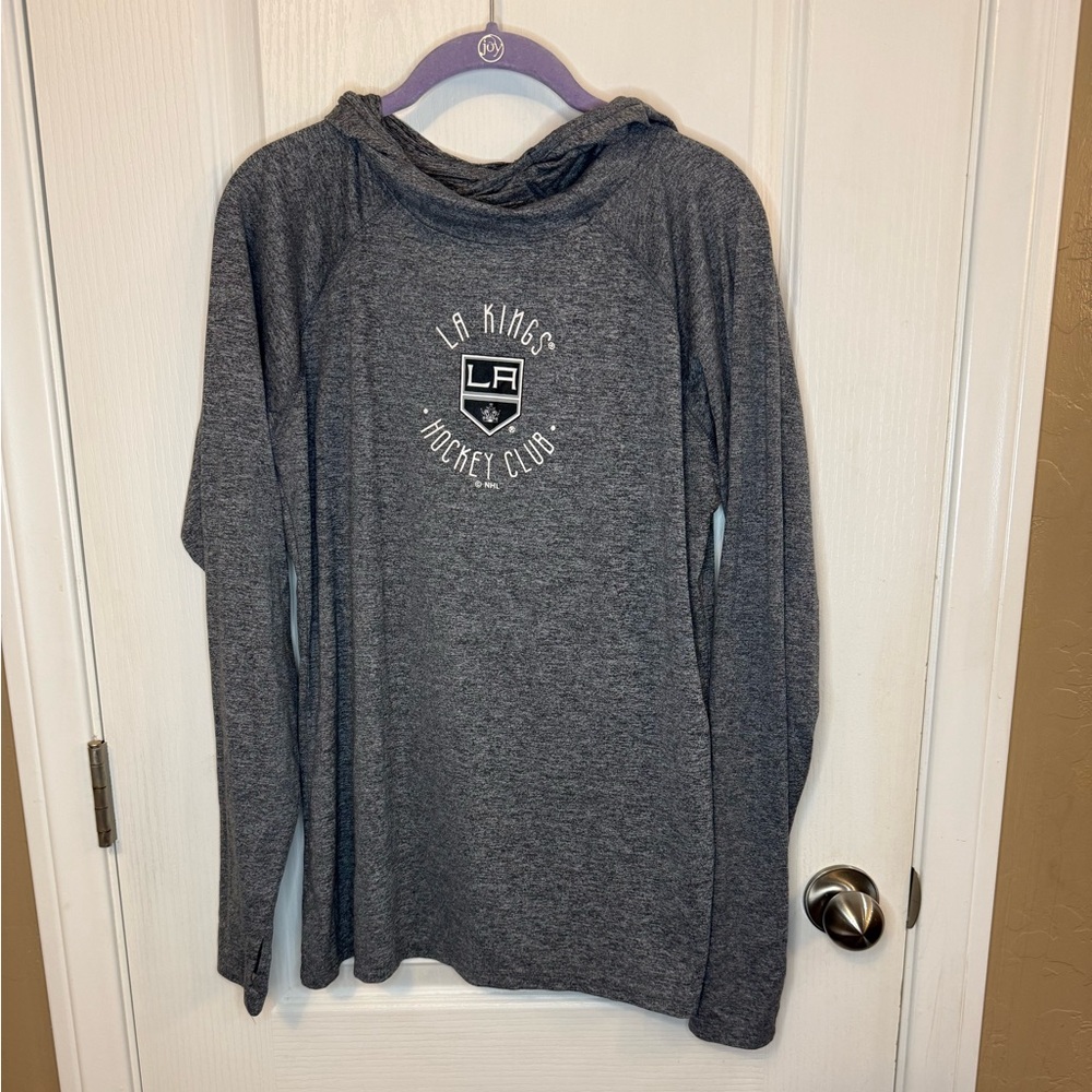 NHL LA Kings Heather Gray Long Sleeve Hoodie